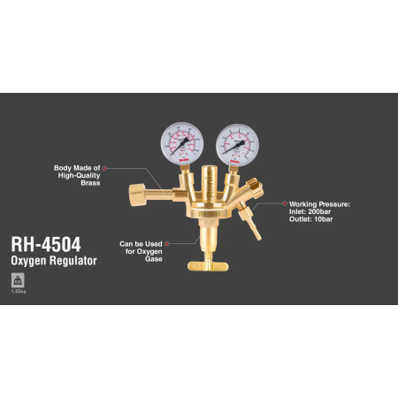 ჟანგბადის წნევის რეგულატორი RONIX RH-4504 Zinser მოდელი