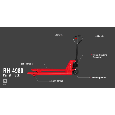 პალეტის ურიკა RONIX RH-4980, 3 ტონა