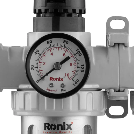 ორმაგი ჰაერის ფილტრი, რეგულატორი Ronix RH-6902, 10 ბარი