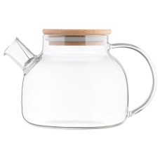 ჩაის ჩაიდანი Ardesto AR3012GB Tea pot, 1.2l, Borosilicate Glass, Bamboo