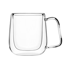ჭიქების ნაკრები Ardesto AR2625GHP 0.25l, 2 pcs Double Wall Borosilicate Glass Mug Set With Handles