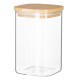 Ardesto Jar Fresh, 480 ml, square, glass, bamboo