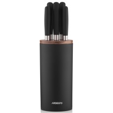 დანების ნაკრები Ardesto AR2105BL block Gemini, 6pcs, Knifes Set, Black