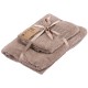 Ardesto Terry towel set Lotus, 50х90cm, 70х140cm, 2pcs, 100% cotton, beige