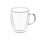 ARDESTO Double wall borosilicate glass cup set, 270 ml, 2 pcs, with handles