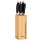 Ardesto Knife set Gemini 6 pcs, s/s, plastic, block: bamboo, s/s