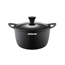 ქვაბი გრანიტის შავი 24სმ თავსახურით CO498-3114 26491 ARSHIA