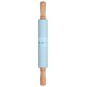 Ardesto Rolling Pin Tasty baking , blue, 43,5 cm, silicone, wood.