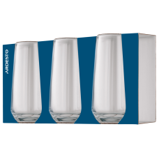 ჭიქების ნაკრები Ardesto AR2648GS Gloria Shine, 0.48l, 3pcs, Long glasses Set, Transparent