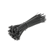 HT2C710 პლასტმასის ხამუთი შავი 4.8 x 200 mm, 100 pcs, Black