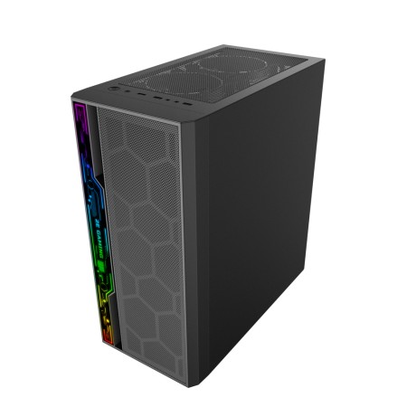 2E GAMING Computer case SPERO (G2052), MidT, 2xUSB2.0,1xUSB3.0, 1x120mm ARGB+strip,TG (side panel),without PSU,black