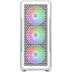 2E Gaming Computer case Hexagon G338W, without PSU, 2xUSB 3.0, 1xUSB Type-C, 1x120mm, 3x120mm ARGB, TG Side Panel, ATX, White