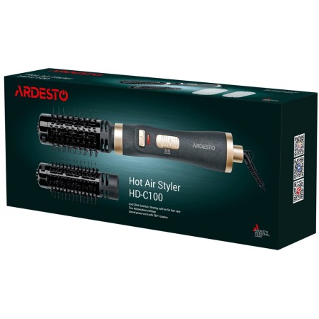 Ardesto Hair dryer brush , 2W, 2 modes, black