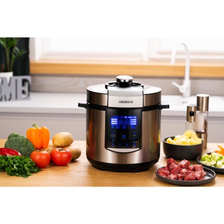 Ardesto pressure cooker, 900W, bowl-6l, electronic control, recipes book, iron/plastic, silver