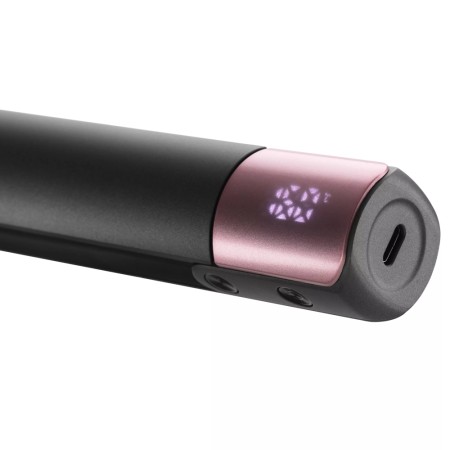 Ardesto Hair straightener Pink Touch, 50V, 160-200C, display, ceramics, USB-C > USB-A gray-pink