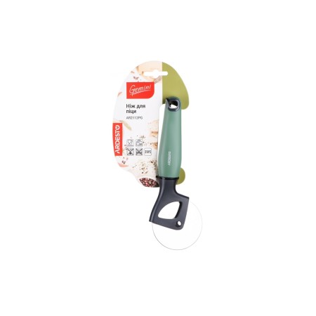 ARDESTO Pizza wheel  Gemini, gray/green, s/s, pp with soft touch