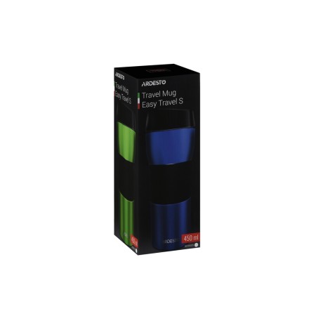 ARDESTO Travel mug  Easy travel 450 ml, blue,silocone, s/s