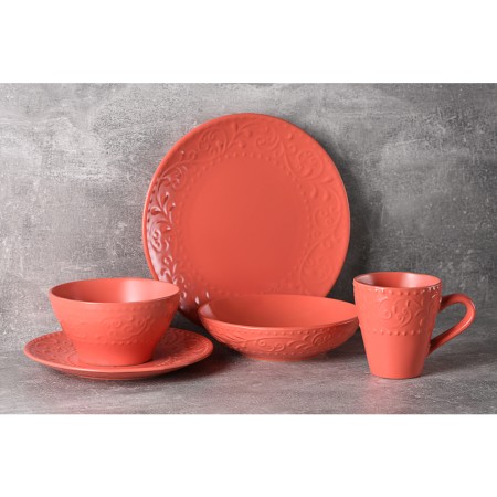 Ardesto Dinner plate Olbia, 26 cm, Deep orange, ceramics