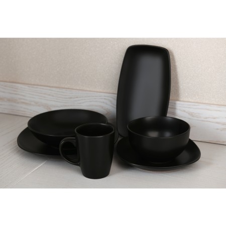 Ardesto Dessert plate Molize, 20х20cm, black, ceramics