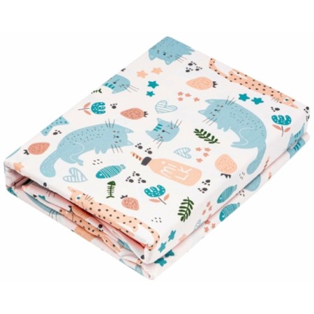 Ardesto Bedding set 2.0 Gloria, sateen, duvet cover 200x220cm, bed sheet 230x240cm, pillowcases (2) 50x70cm, 100% cotton, cats light pink