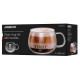 Ardesto mug set with handles Good Morning, 350ml, 2pcs, borosilicate glass, transparent