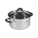 Casserole Ardesto Gemini, glass lid, 2.5 l, gray handles with silicone