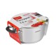 Casserole Ardesto Gemini, glass lid, 2.5 l, gray handles with silicone