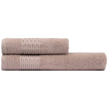 Ardesto Terry towel set Lotus, 50х90cm, 70х140cm, 2pcs, 100% cotton, beige