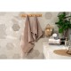 Ardesto Terry towel set Lotus, 50х90cm, 70х140cm, 2pcs, 100% cotton, beige