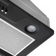 ჩასაშენებელი გამწოვი Ardesto HFI-F900MBL, 700m³/h, Built-in Hood, Black