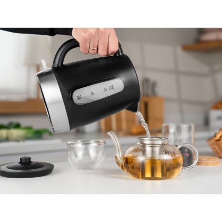 Ardesto Electric kettle    EKL-F19B, 1,7L, plastic, matte, STRIX, black-silver