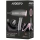 Ardesto Hair Dryer Pink Touch, 2000W, 2 speeds, 2 heat setting, foldable handle, gray+pink