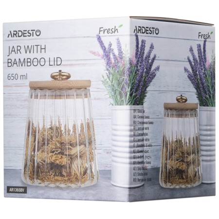 Ardesto Jar Fresh Vintage 650 ml, glass, bamboo