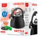 Ardesto Kettle Gemini, 2.5l, stainless steel, grey