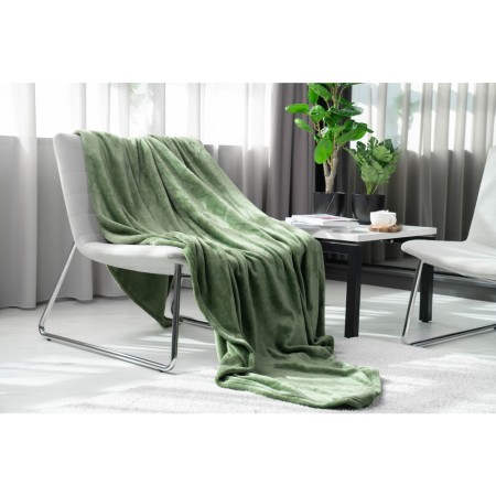 Ardesto Flannel blanket, 160x200cm, 100% polyester, green
