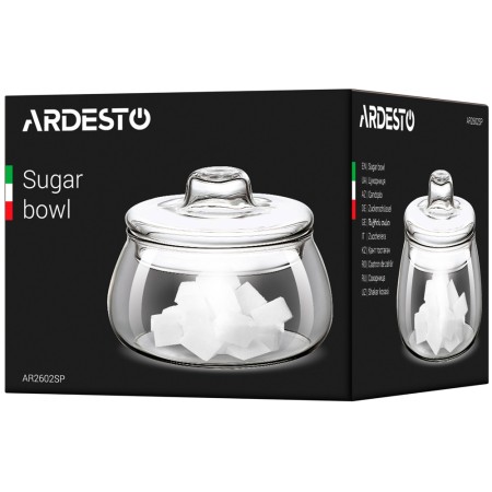 Ardesto Sugar bowl, 500ml, borosilicate glass, transparent