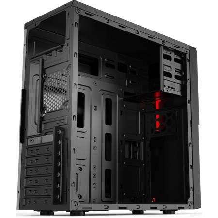 2E Computer case ALFA (E1903U-400)with PSU 2EATX400, MidT,2xUSB2.0,1xUSB3.0, steel (side panel), black