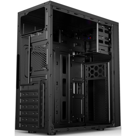 2E Computer case ALFA (E185-400) MidT, PSU 2E ATX400W, MidT,2xUSB2.0,1xUSB3.0, steel (side panel), black
