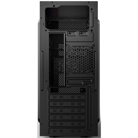 2E Computer case ALFA (E185-400) MidT, PSU 2E ATX400W, MidT,2xUSB2.0,1xUSB3.0, steel (side panel), black