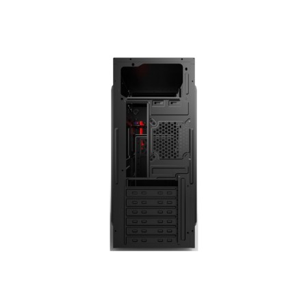 2E Computer case ALFA (E190-3U) MidT,2xUSB2.0,1xUSB3.0, steel (side panel), without PSU, black