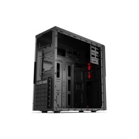 2E Computer case ALFA (E190-3U) MidT,2xUSB2.0,1xUSB3.0, steel (side panel), without PSU, black
