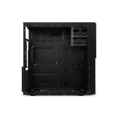 2E Computer case ALFA (E190-3U) MidT,2xUSB2.0,1xUSB3.0, steel (side panel), without PSU, black