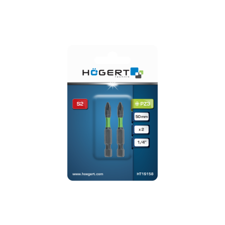 HT1S158 თავაკი ძალისმიერი Power screwdriver bit PZ3 50mm 2 PCS (10/100)