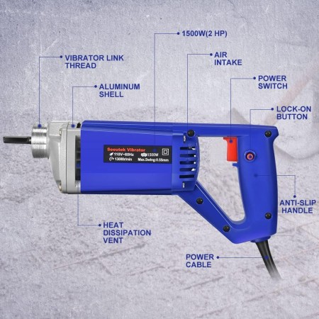 ელექტრო ბეტონის ვიბრატორი 59MM/700W P212335B SALI