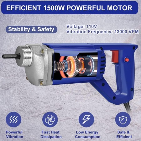 ელექტრო ბეტონის ვიბრატორი 59MM/700W P212335B SALI
